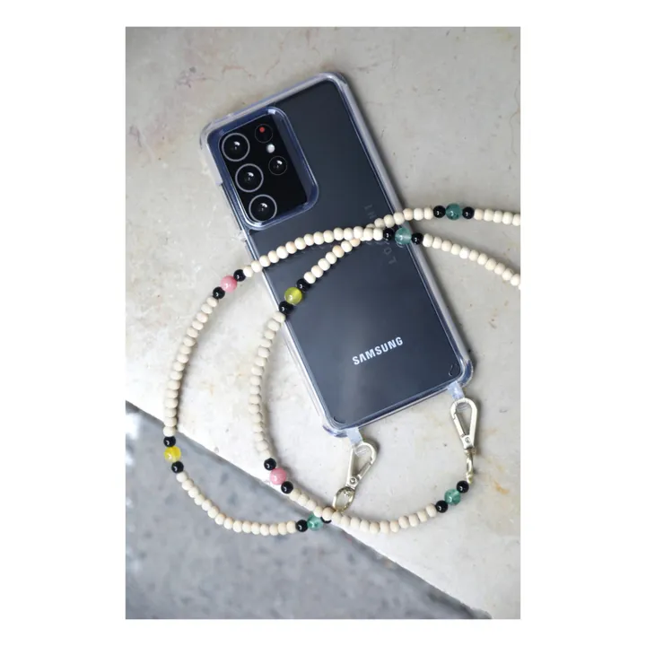 Arielle Wooden Bead Phone Strap | Pink- Product image n°4