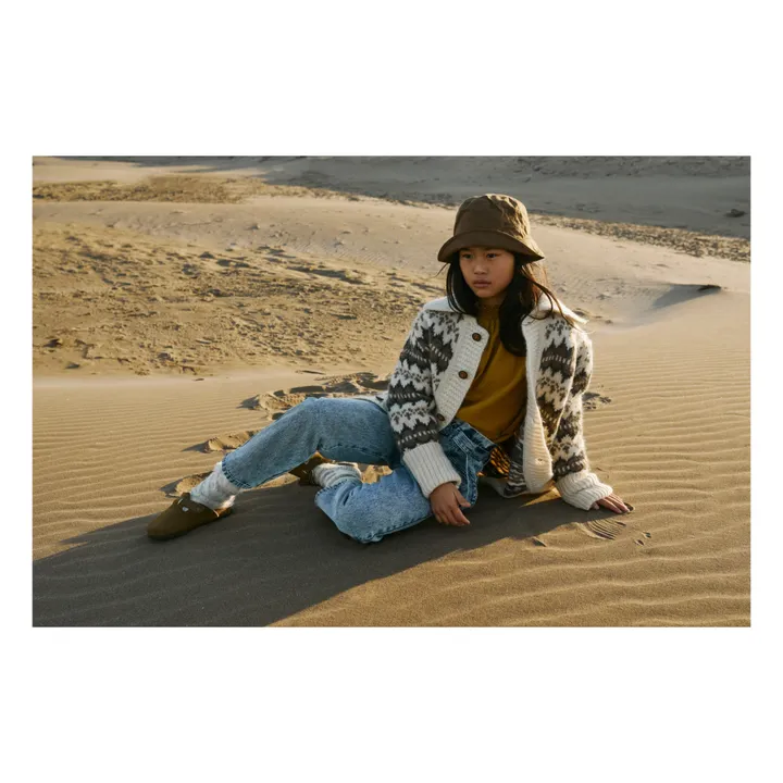 Cardigan Laine Recyclée Theo | Beige- Image produit n°1