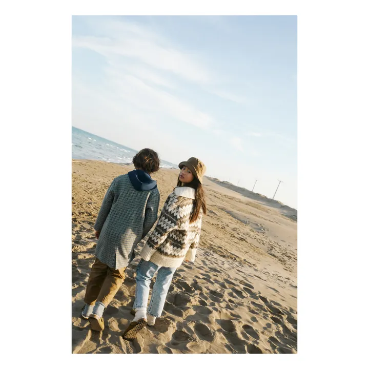 Cardigan Laine Recyclée Theo | Beige- Image produit n°2