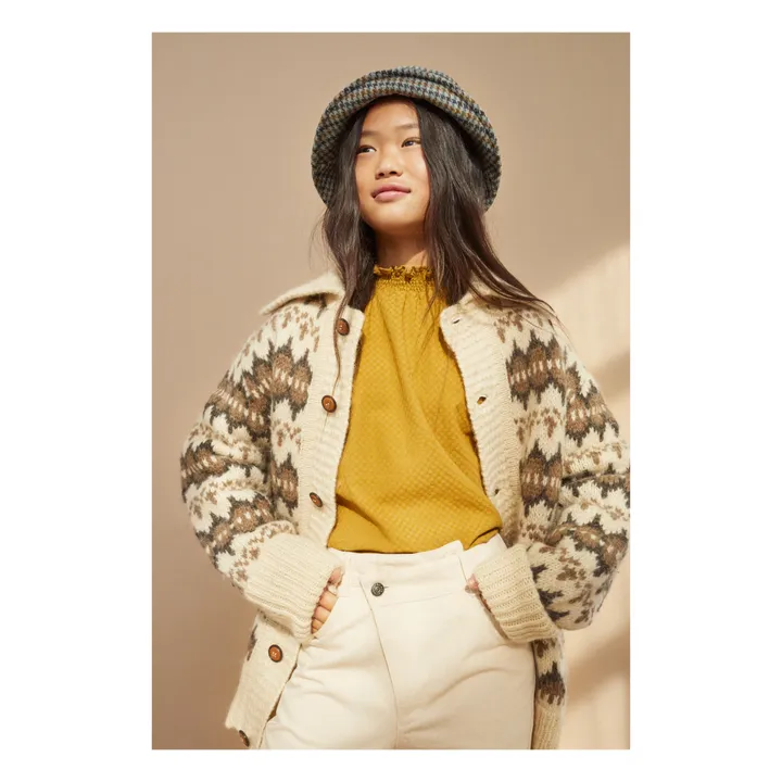 Cardigan Laine Recyclée Theo | Beige- Image produit n°4