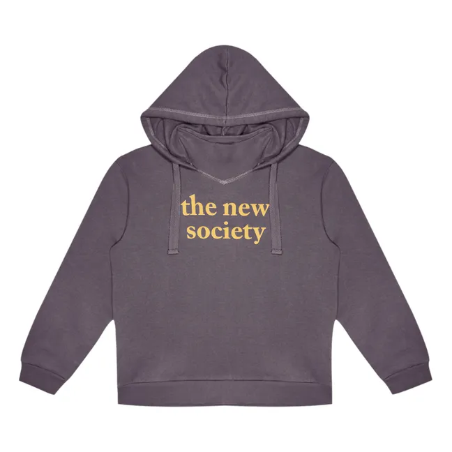 Hoodie Logo Flock | Prune