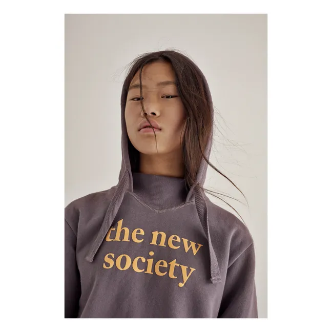 Hoodie Logo Flock | Prune