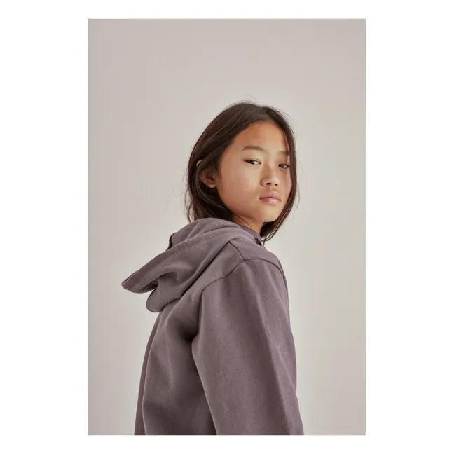 Hoodie Logo Flock | Prune