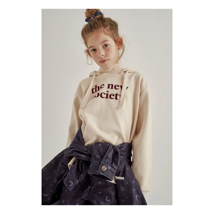 Hoodie Logo Flock | Ecru- Image produit n°1