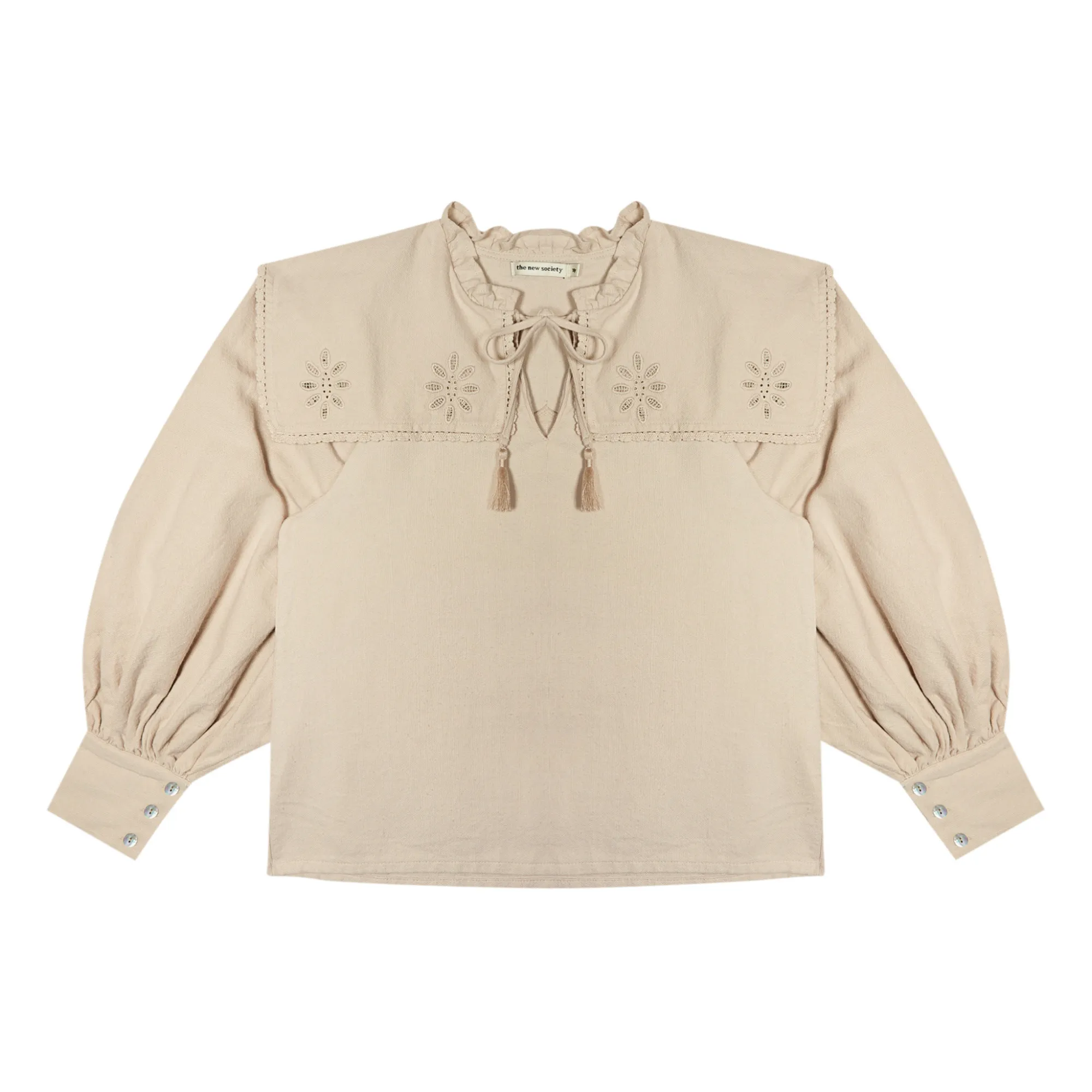 The New Society Beige Geraldine Blouse