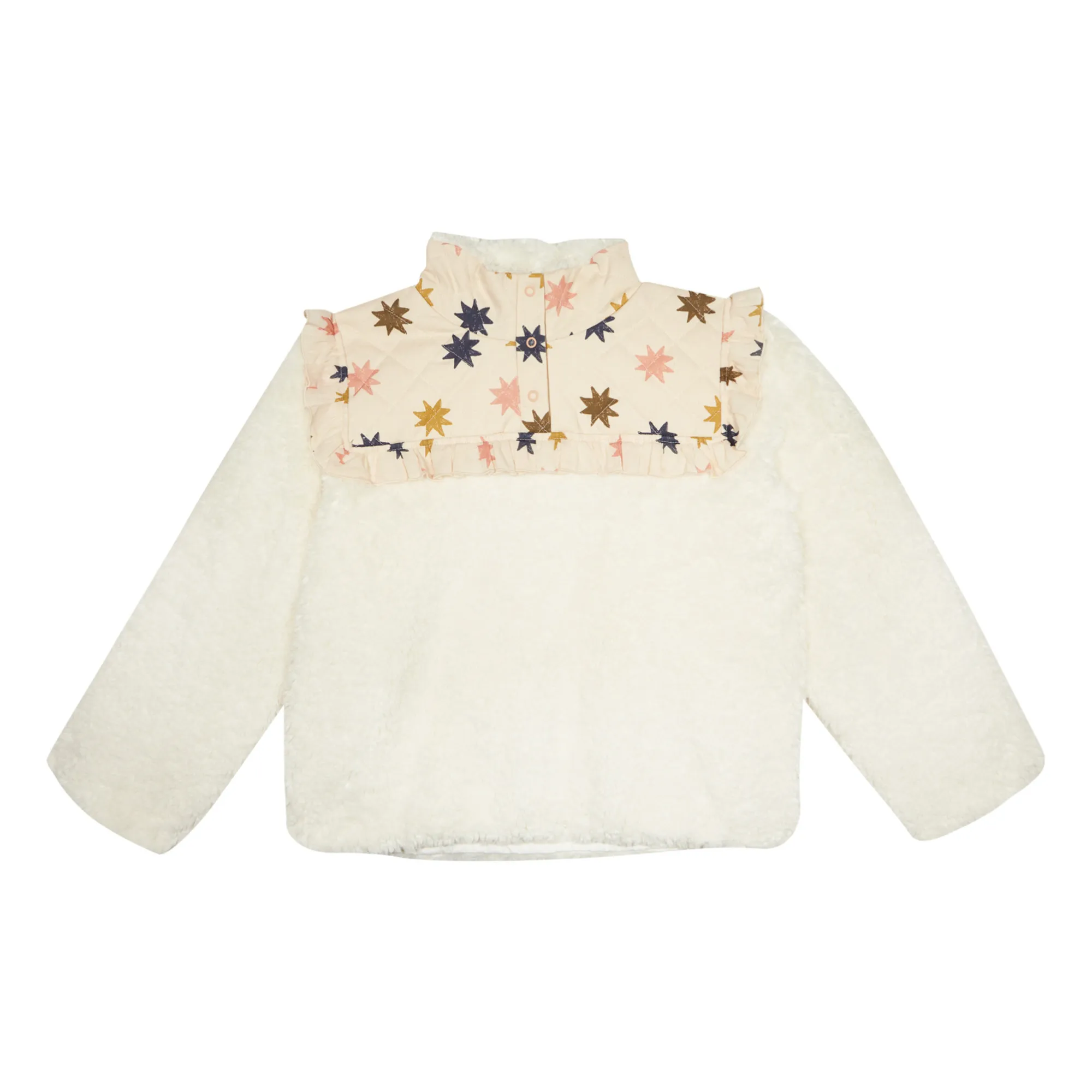 The New Society Ecru Anaïs Star Polar Fleece Sweatshirt
