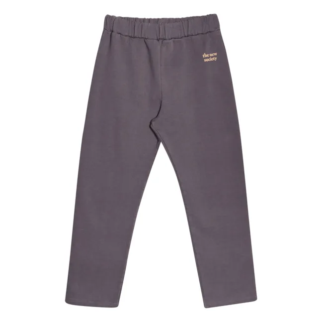 Jogger Logo Coton Bio Flock | Prune