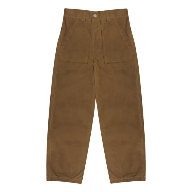 Pantalon Coton Bio Lenon | Marron