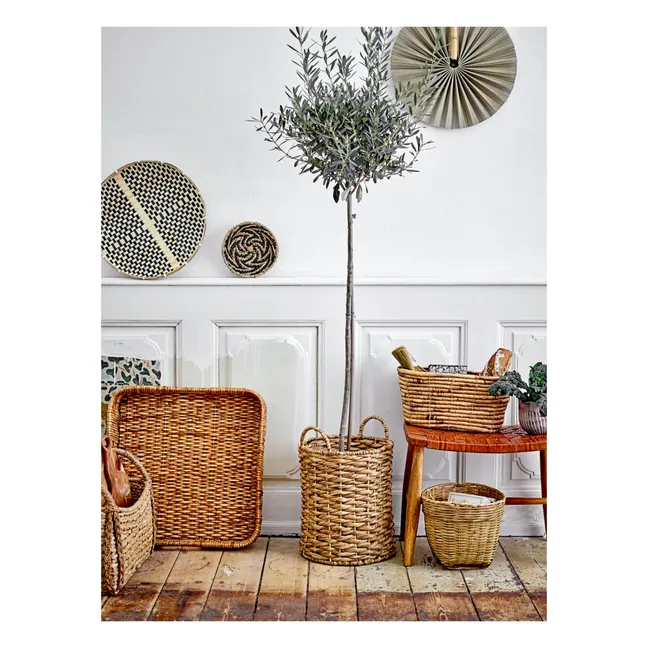 Plateaux Diann en rotin - Set de 2 | Brun