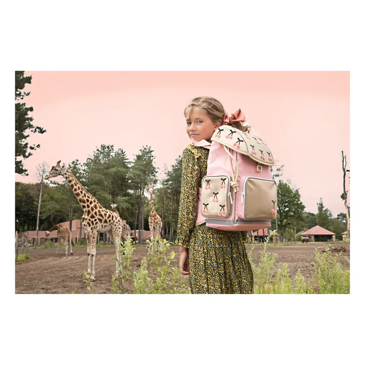 Ergomaxx Cherry Pompom Backpack | Gold- Product image n°1