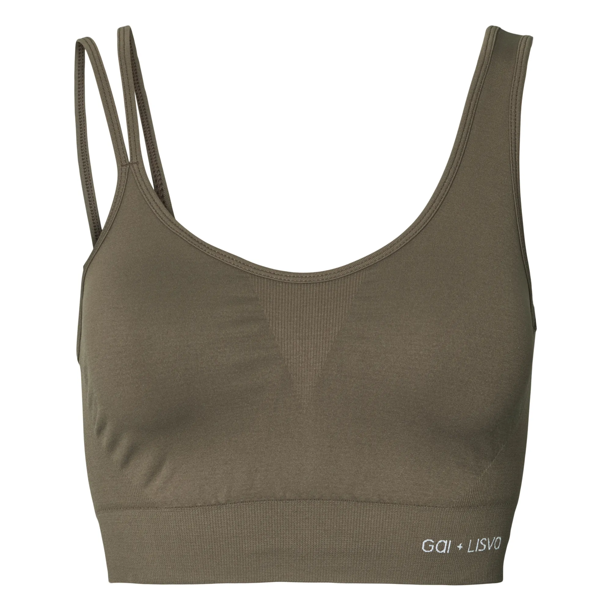 Gai+Lisva Brown Sally Yoga Crop Top