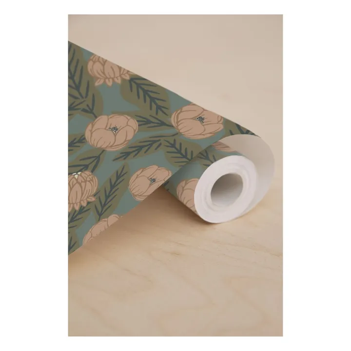 Rollo de papel pintado Simone | Verde Kaki- Imagen del producto n°2