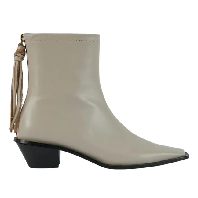 Botas de piel | Crema