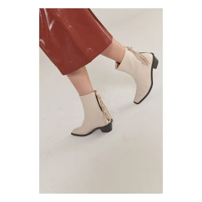 Botas de piel | Crema
