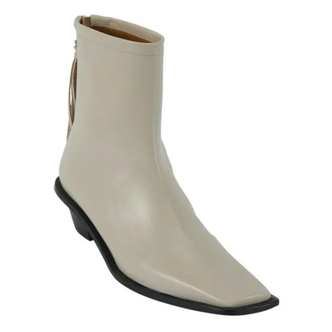 Botas de piel | Crema
