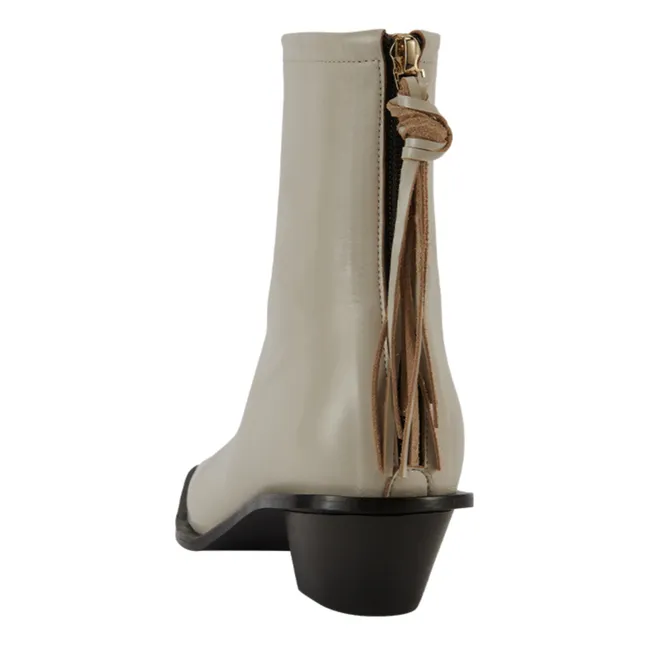 Botas de piel | Crema