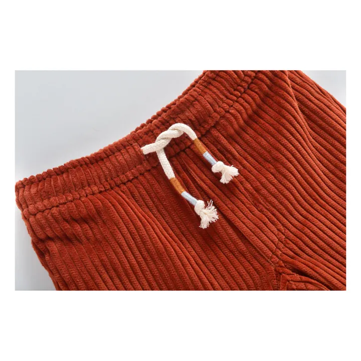 Abel Corduroy Baby Trousers | Rust- Product image n°1