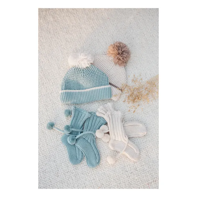 Bonnet Coton et Cachemire Sinbad | Bleu