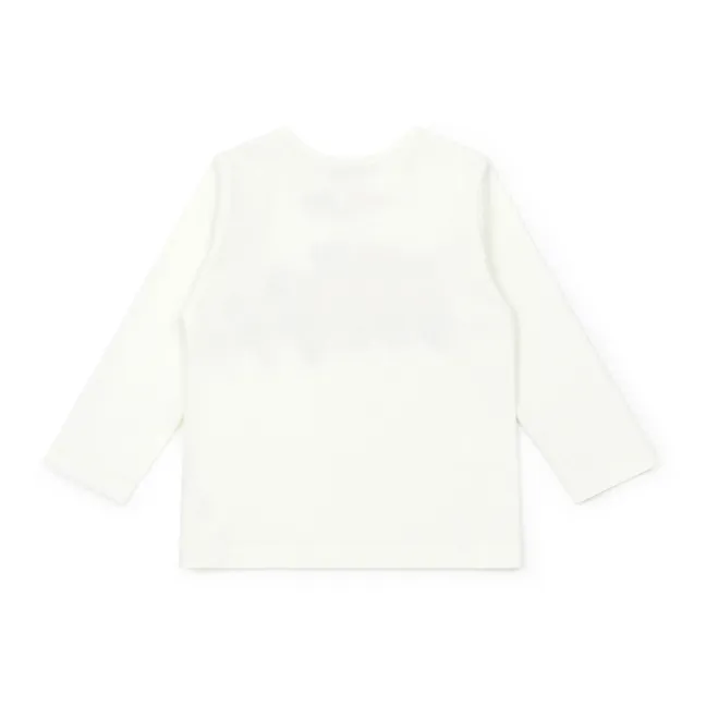 T-shirt in cotone organico per neonati Fleurs | Ecru