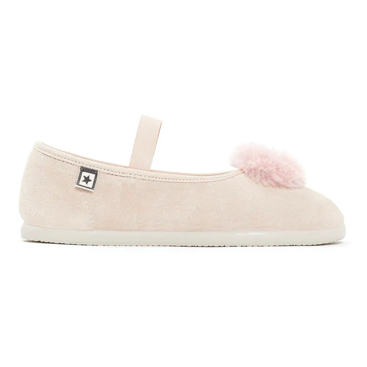Pia Fur-Lined Suede Booties | Pale pink- Product image n°0