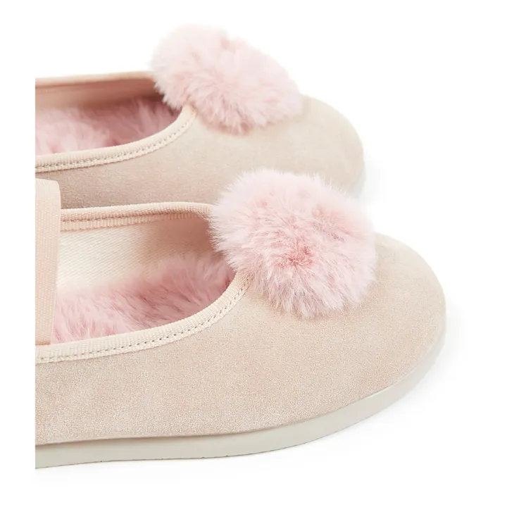 Pia Fur-Lined Suede Booties | Pale pink- Product image n°3