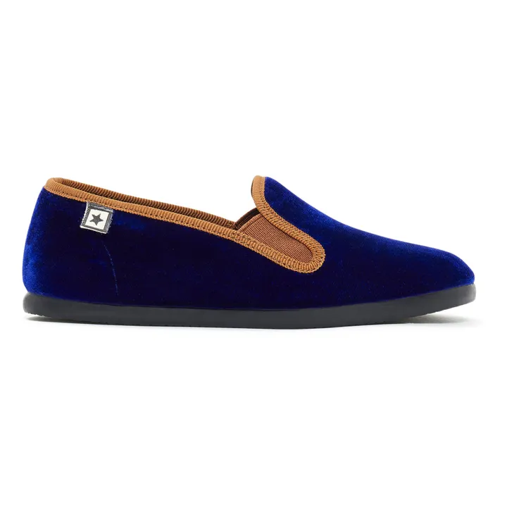 Zapatos de terciopelo John | Azul Marino- Imagen del producto n°0
