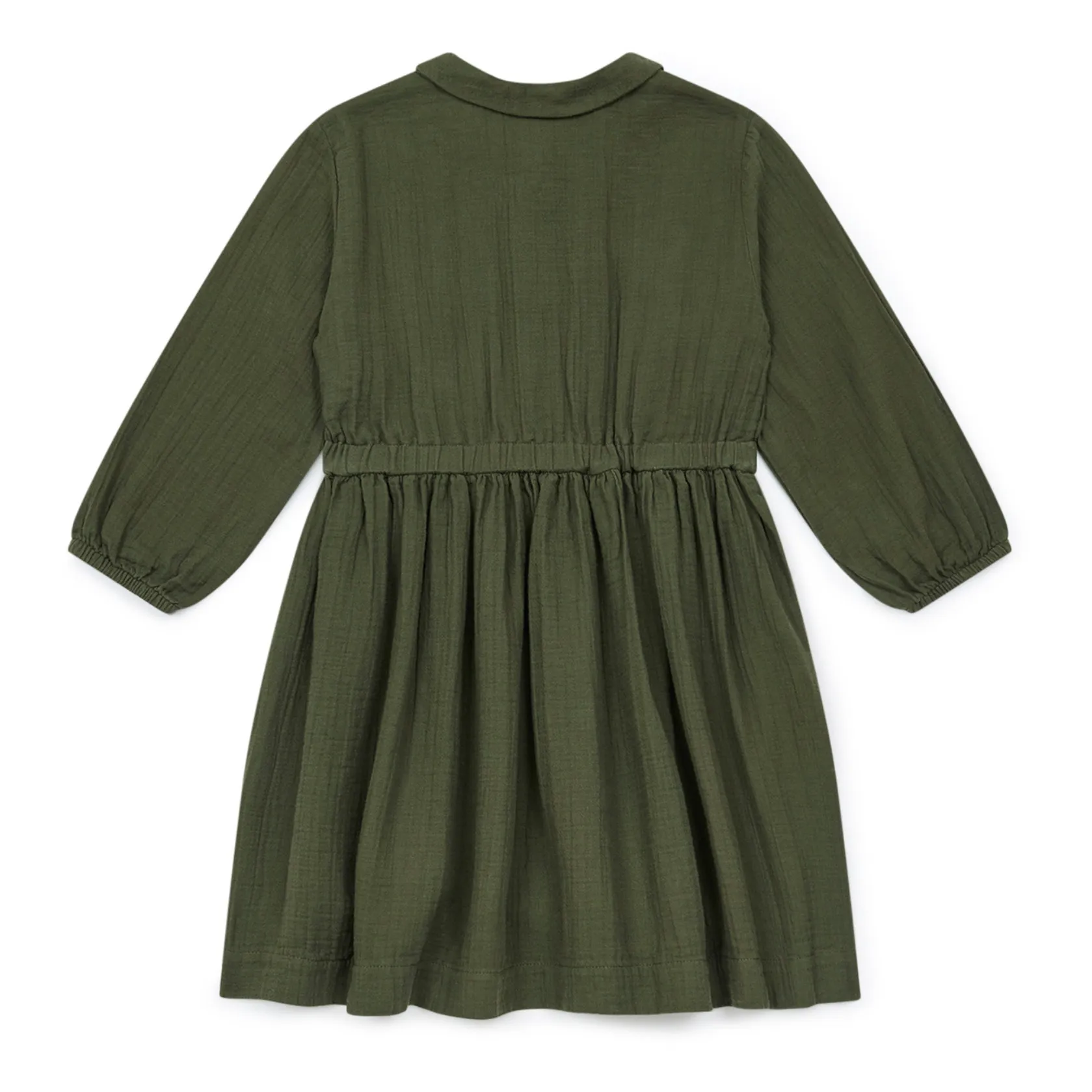 Robe Gaze de Coton Bio | Vert kaki- Image produit n°2