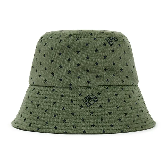 Sombrero con estampado de estrellas | Verde Kaki