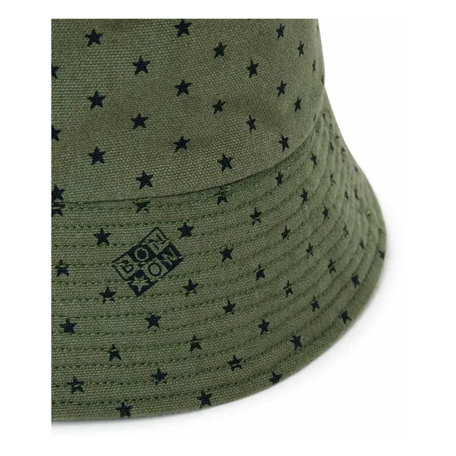 Sombrero con estampado de estrellas | Verde Kaki
