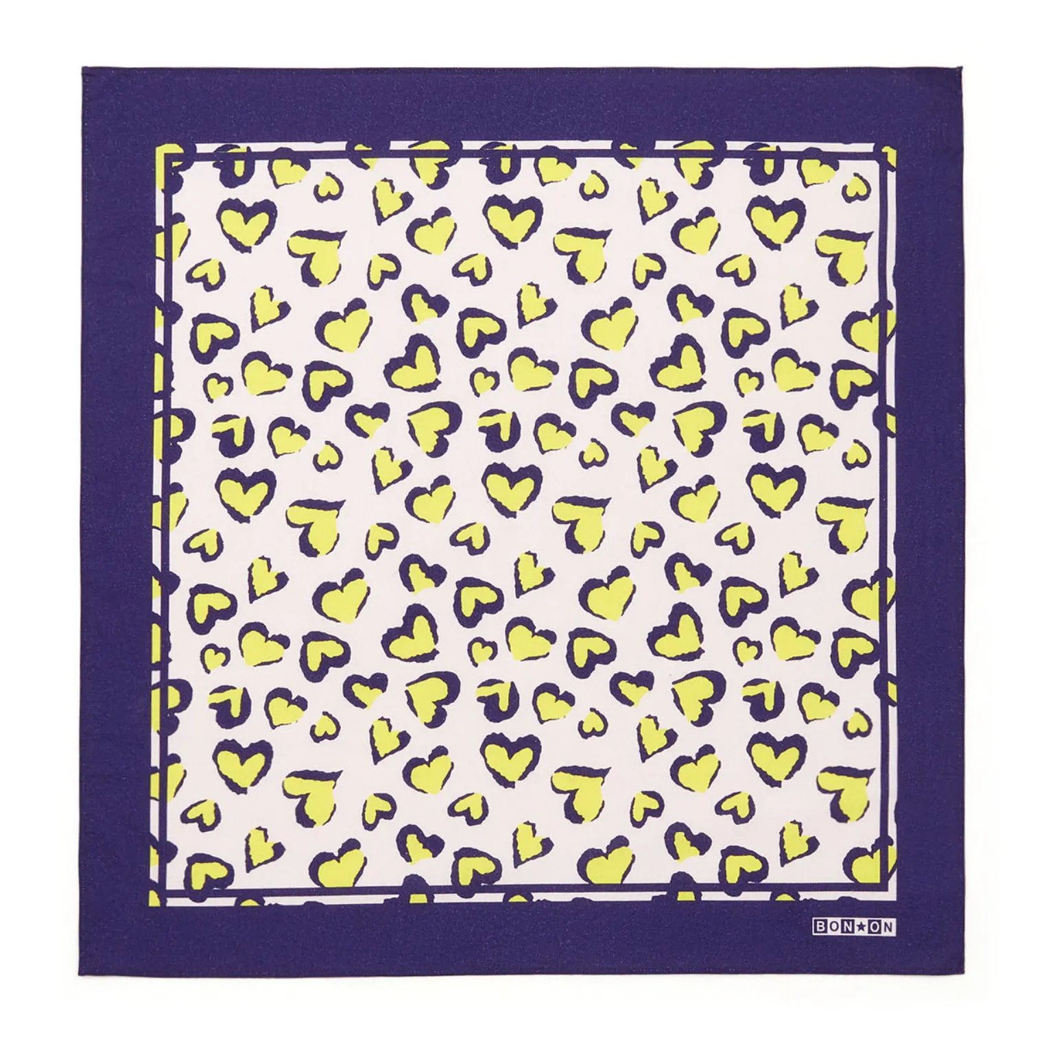 Bonton Pale Pink Leopard Heart Print Scarf