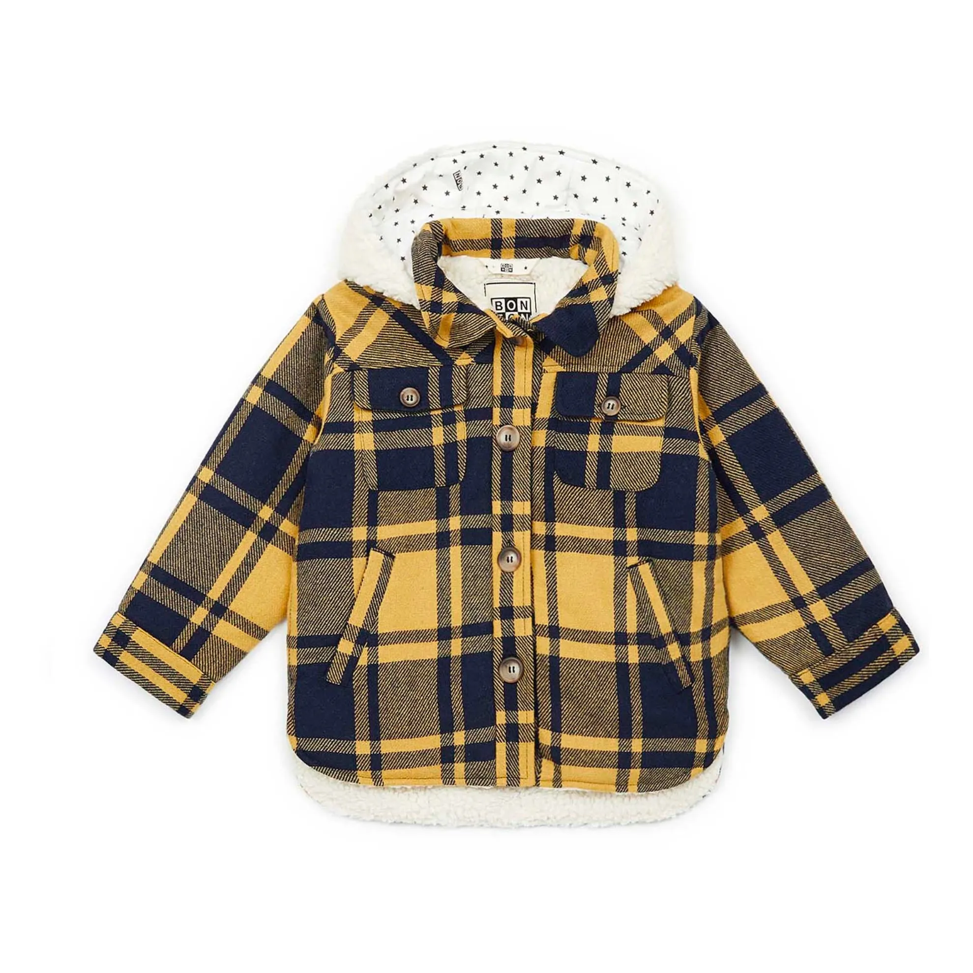 Bonton Ochre Fantome Sherpa-Lined Hooded Jacket