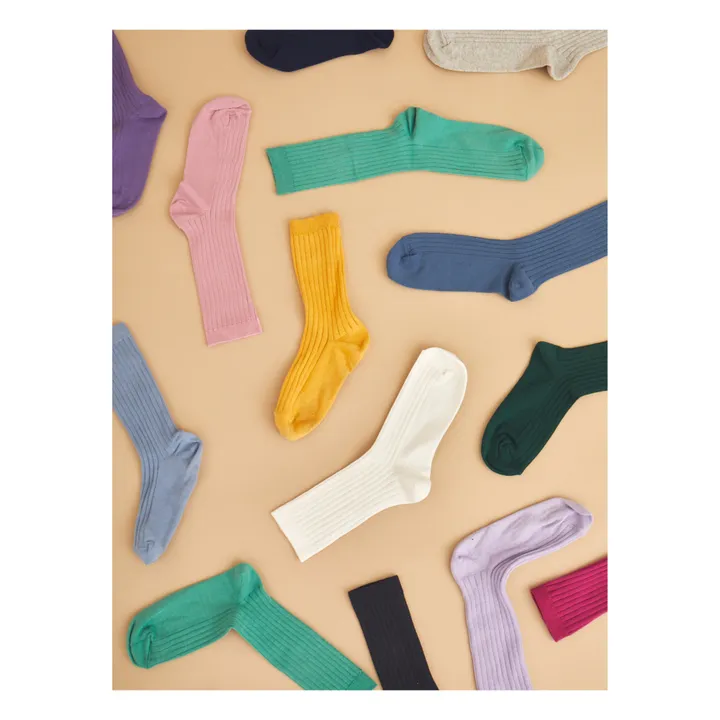 Socken im 2er-Pack aus Bio-Baumwolle Off white & Iceberg- Produktbild Nr. 1