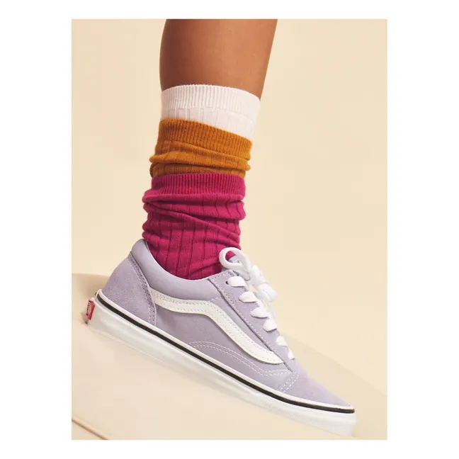 Pack De 2 Chaussettes Coton Bio Heather Grey & Berry