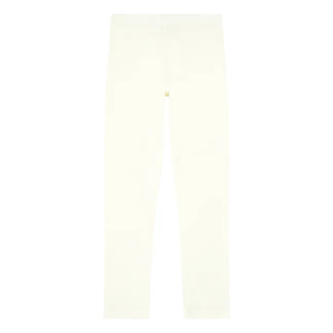 Organic Cotton Ribbed Leggings | Off white