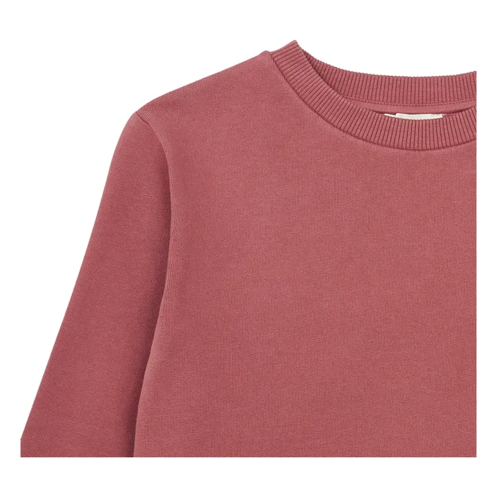 Organic Cotton Sweatshirt Dress | Brick red- Product image n°1