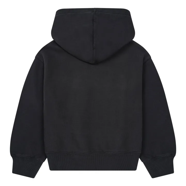 Sudadera con capucha de algodón orgánico | Negro- Imagen del producto n°2