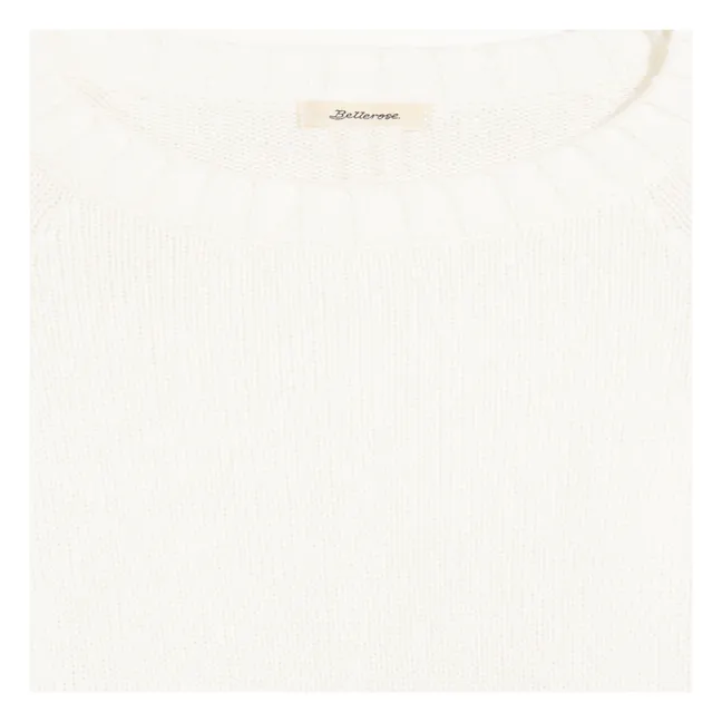 Jersey Gimi de algodón orgánico | Blanco
