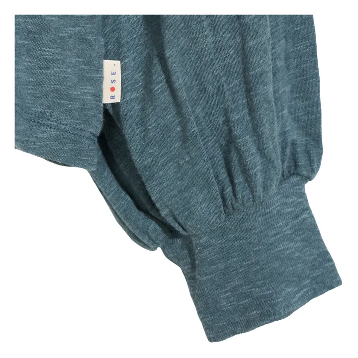 Camiseta larga con cuello Mazo | Azul- Imagen del producto n°7