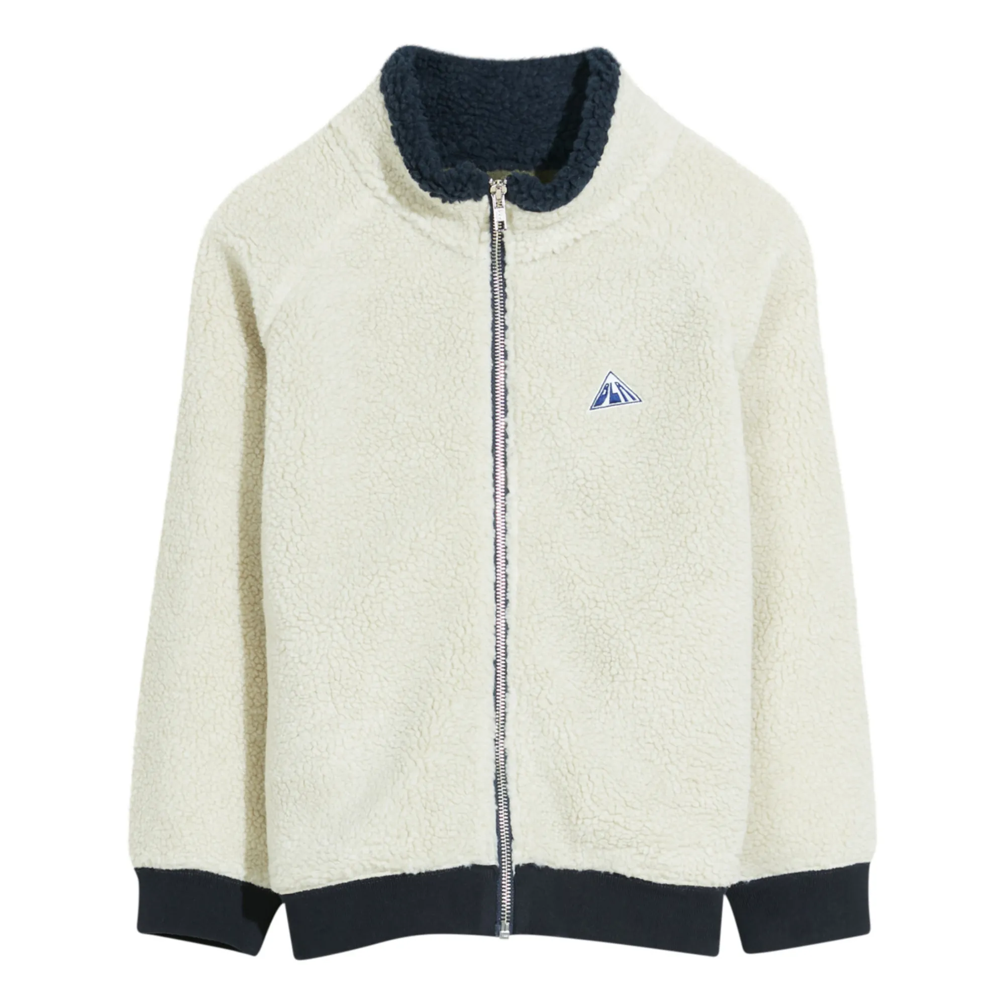Bellerose Ecru Almo Zip-Up Polar Fleece Sweatshirt