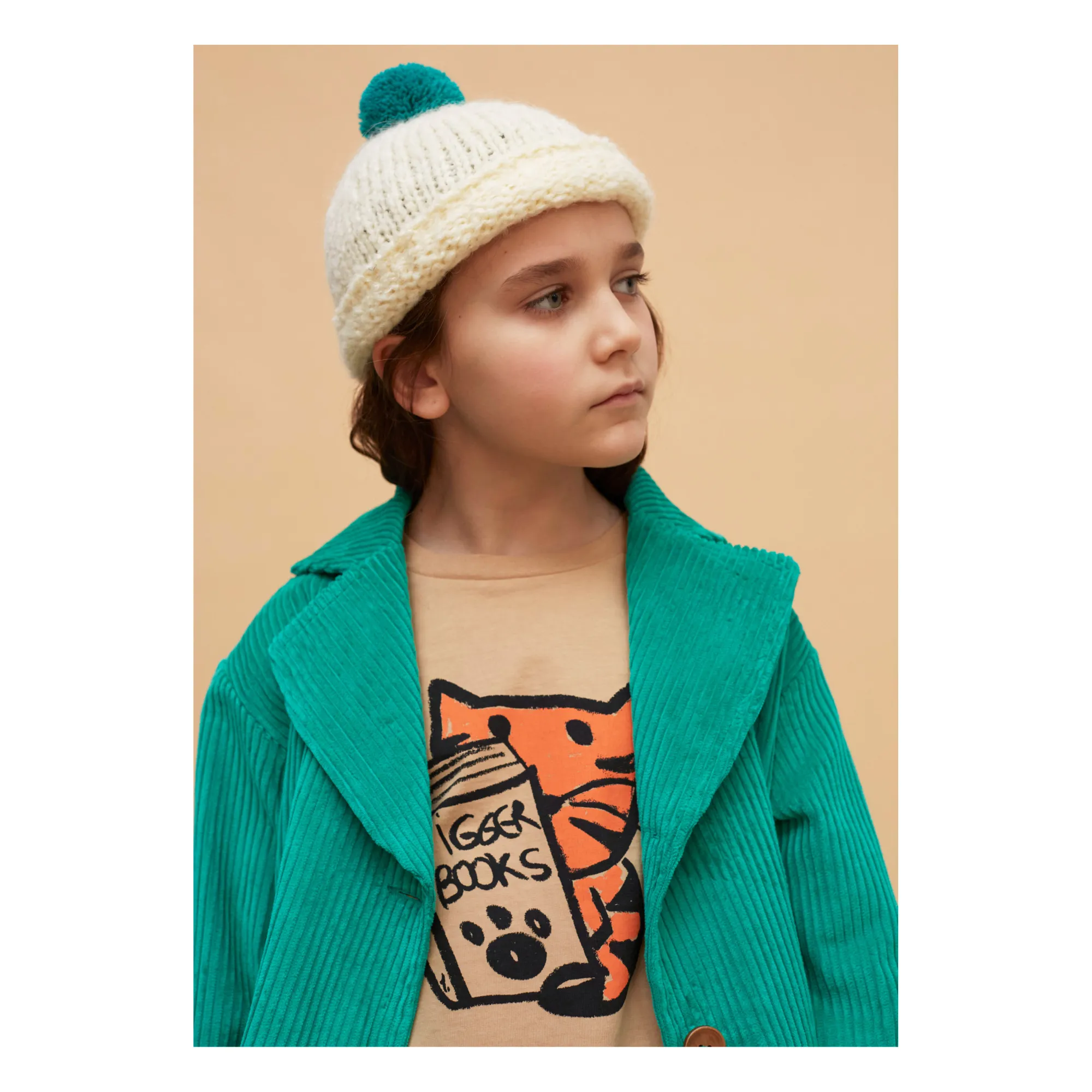 Weekend House Ecru Pompom Beanie
