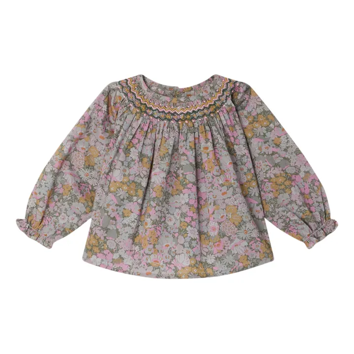 Griotte Exclusive Smocked Liberty Blouse | Mauve- Product image n°0