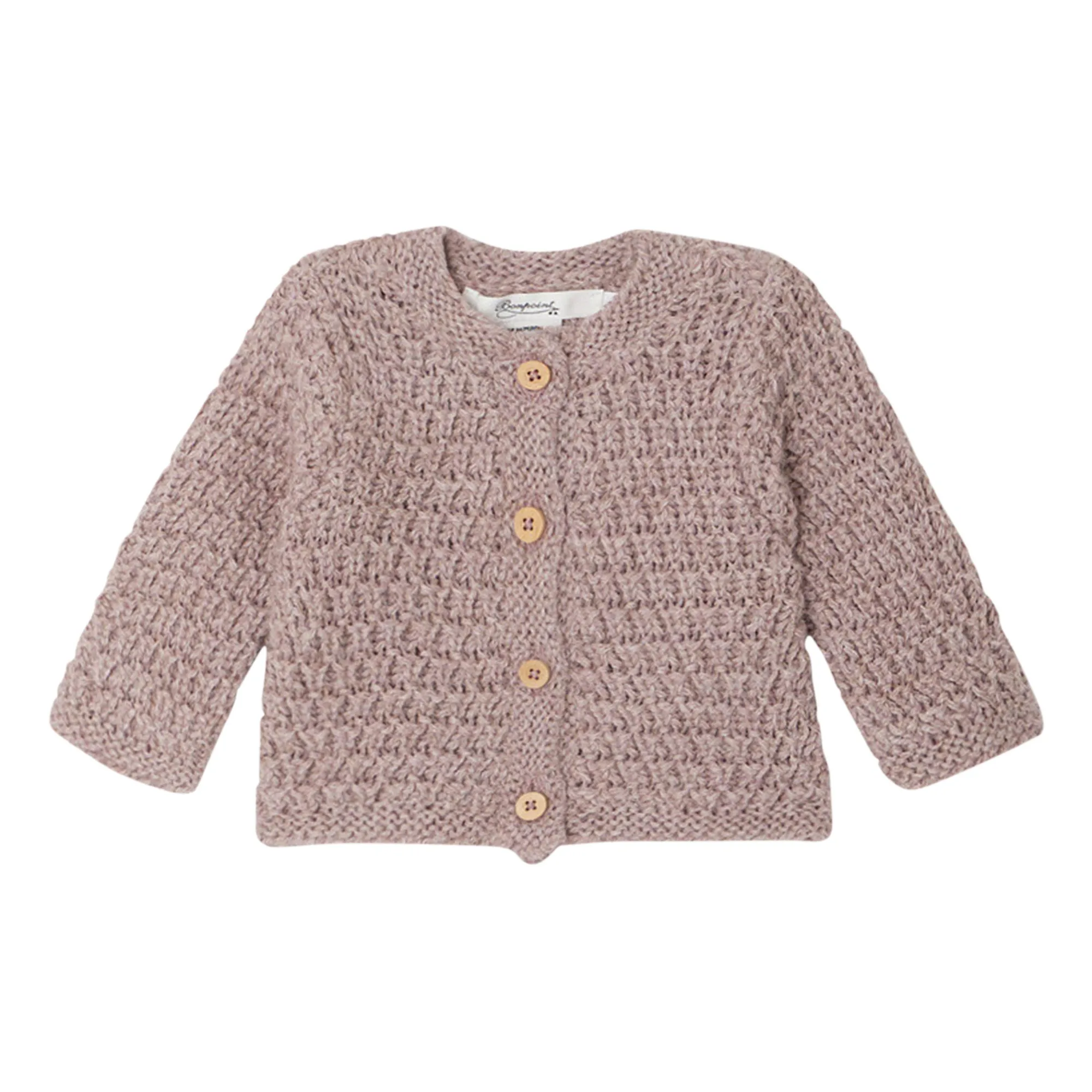 Bonpoint Mauve Baia Alpaca Wool Cardigan