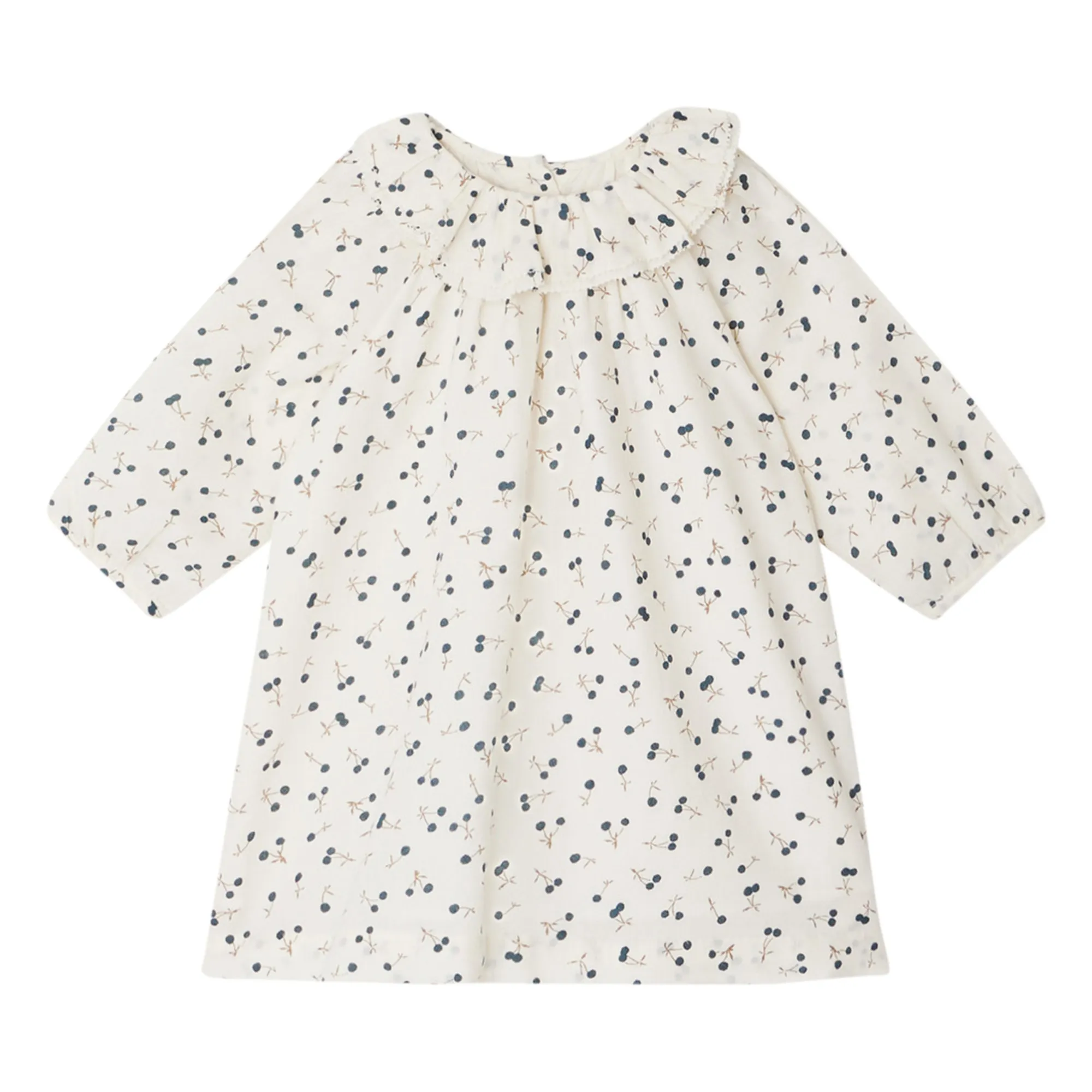 Bonpoint Ecru Flavili Cherry Dress