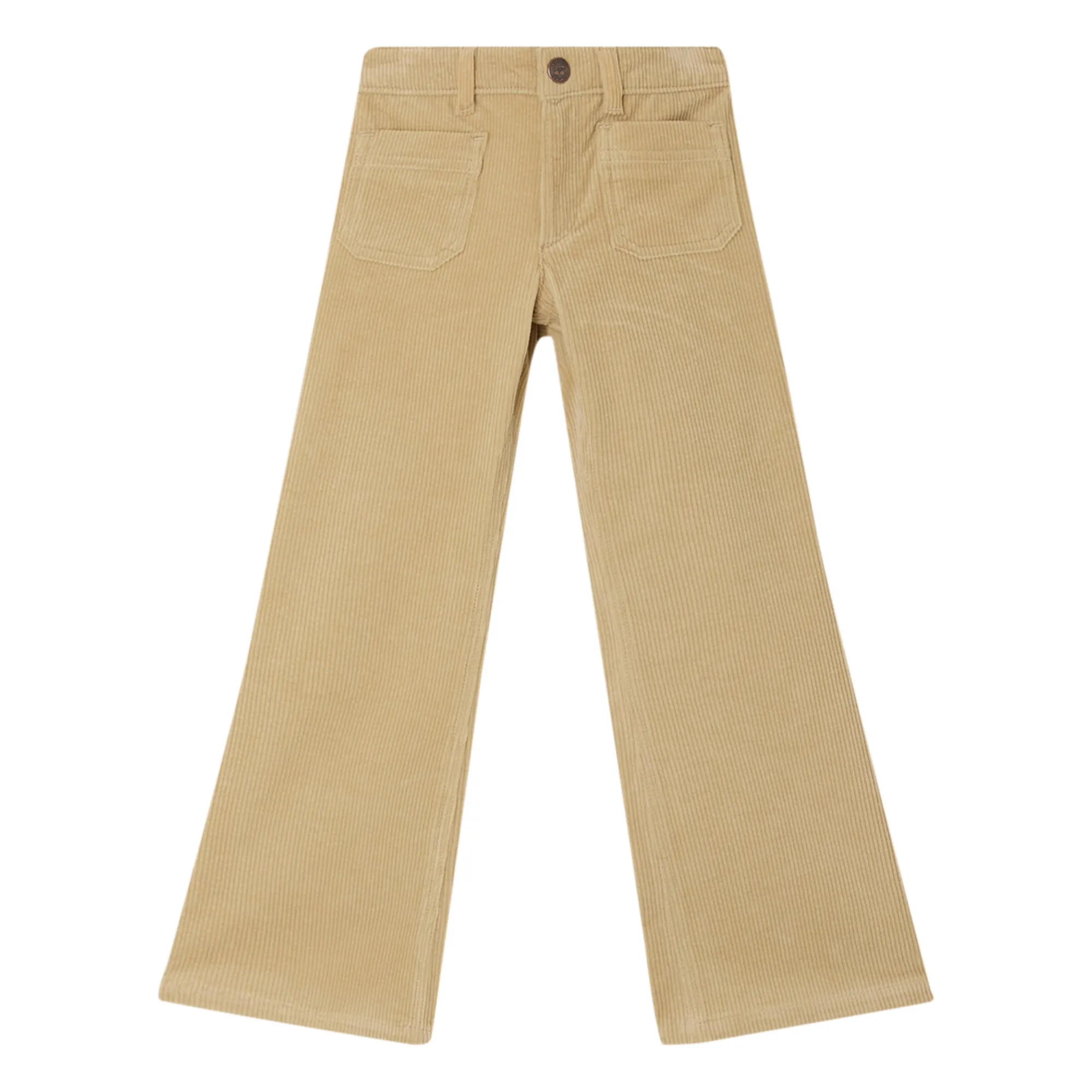 Bonpoint Beige Junon Corduroy Flare Trousers