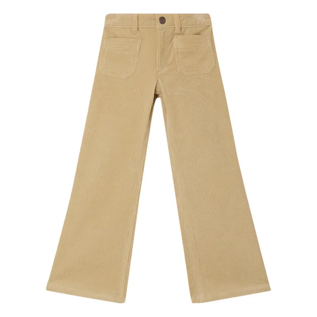 Pantalon Flare Velours Côtelé Junon | Beige