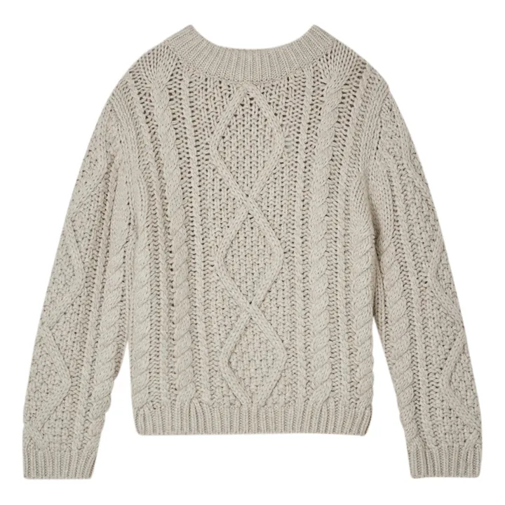 Jersey Tihana de algodón y lana | Gris Claro- Imagen del producto n°0