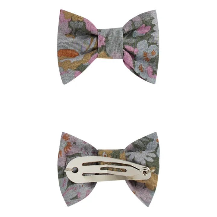 Miniclic Exclusive Liberty Print Bow Hair Clips | Mauve- Product image n°0