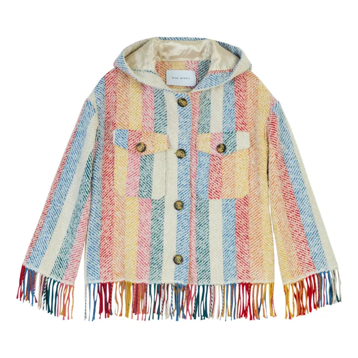 Capri Rainbow Wool Jacket | Blue- Product image n°0