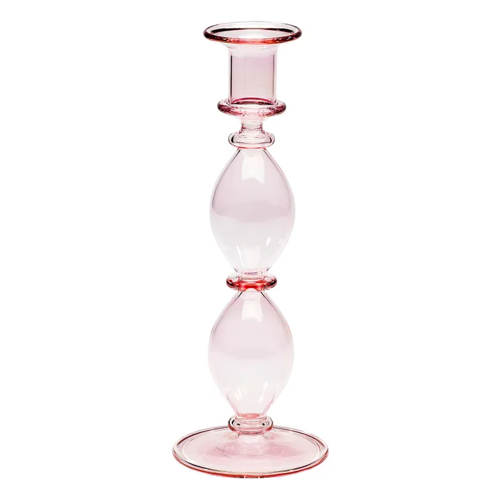 Kerzenhalter Olympia aus Glas | Rosa- Produktbild Nr. 0