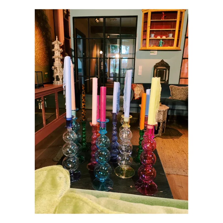Kerzenhalter Olympia aus Glas | Rosa- Produktbild Nr. 3